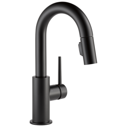 Delta Trinsic 9959 Single Handle Pull-Down Bar / Prep Faucet, matte black