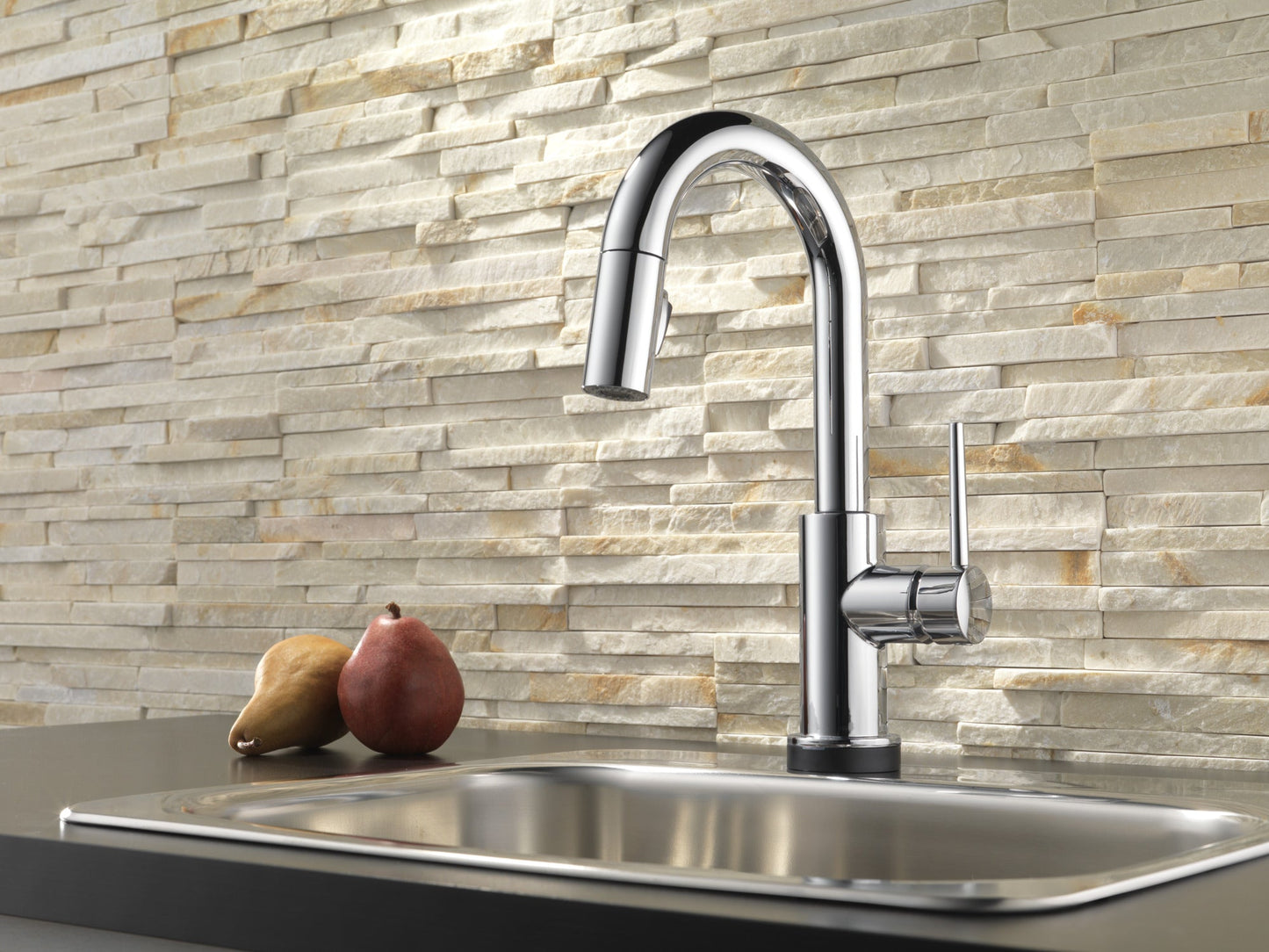 Delta Trinsic 9959T Single Handle Pull-Down Bar / Prep Faucet with TouchTouch 2O Technology