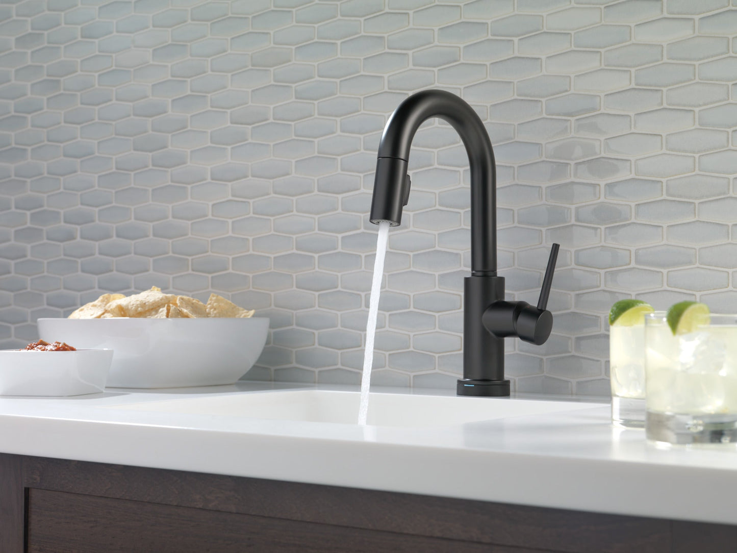 Delta Trinsic 9959T Single Handle Pull-Down Bar / Prep Faucet with TouchTouch 2O Technology