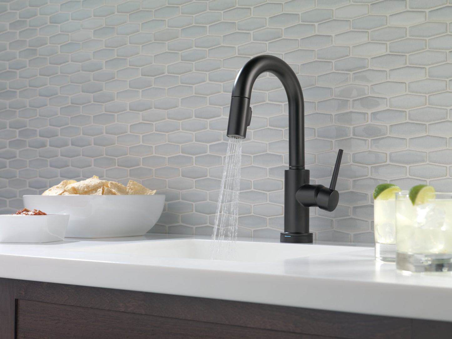 Delta Trinsic 9959T Single Handle Pull-Down Bar / Prep Faucet with TouchTouch 2O Technology