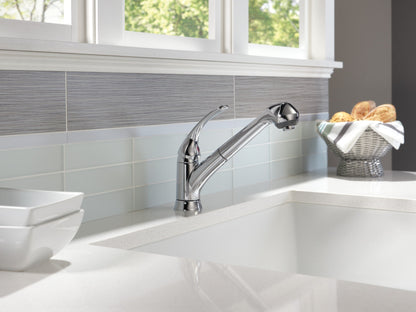 Delta Foundations B4310LF Single Handle Pull-Out Kitchen Faucet