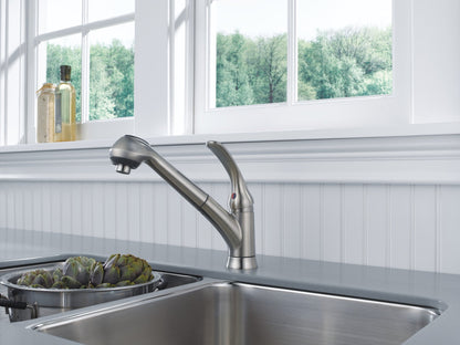 Delta Foundations B4310LF Single Handle Pull-Out Kitchen Faucet