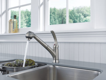 Delta Foundations B4310LF Single Handle Pull-Out Kitchen Faucet