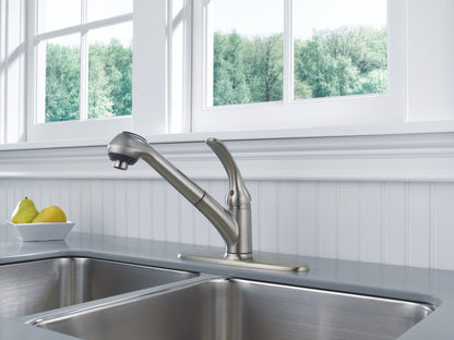Delta Foundations B4310LF Single Handle Pull-Out Kitchen Faucet