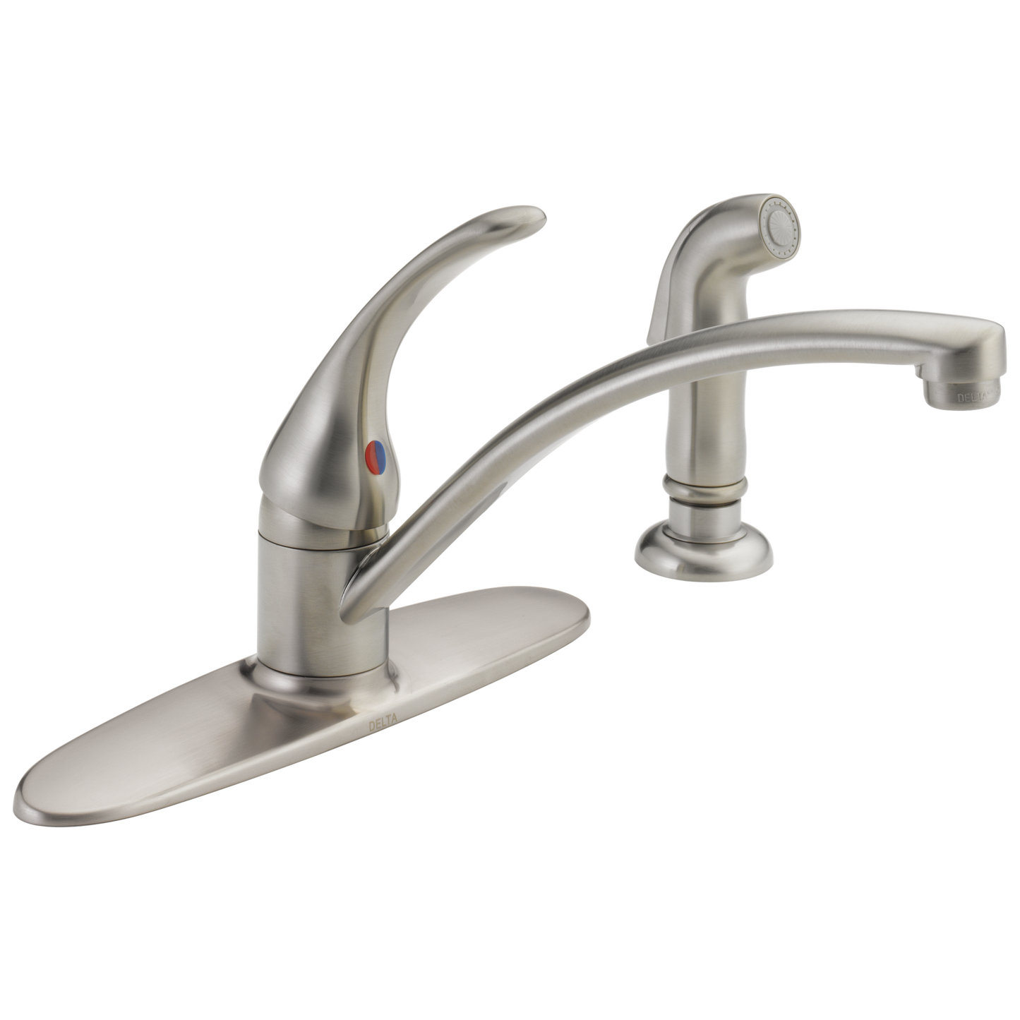Delta Foundations B4410LF Single Handle Kitchen Faucet with Spray