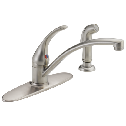 Delta Foundations B4410LF Single Handle Kitchen Faucet with Spray