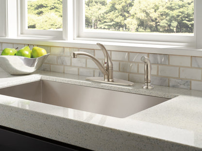 Delta Foundations B4410LF Single Handle Kitchen Faucet with Spray