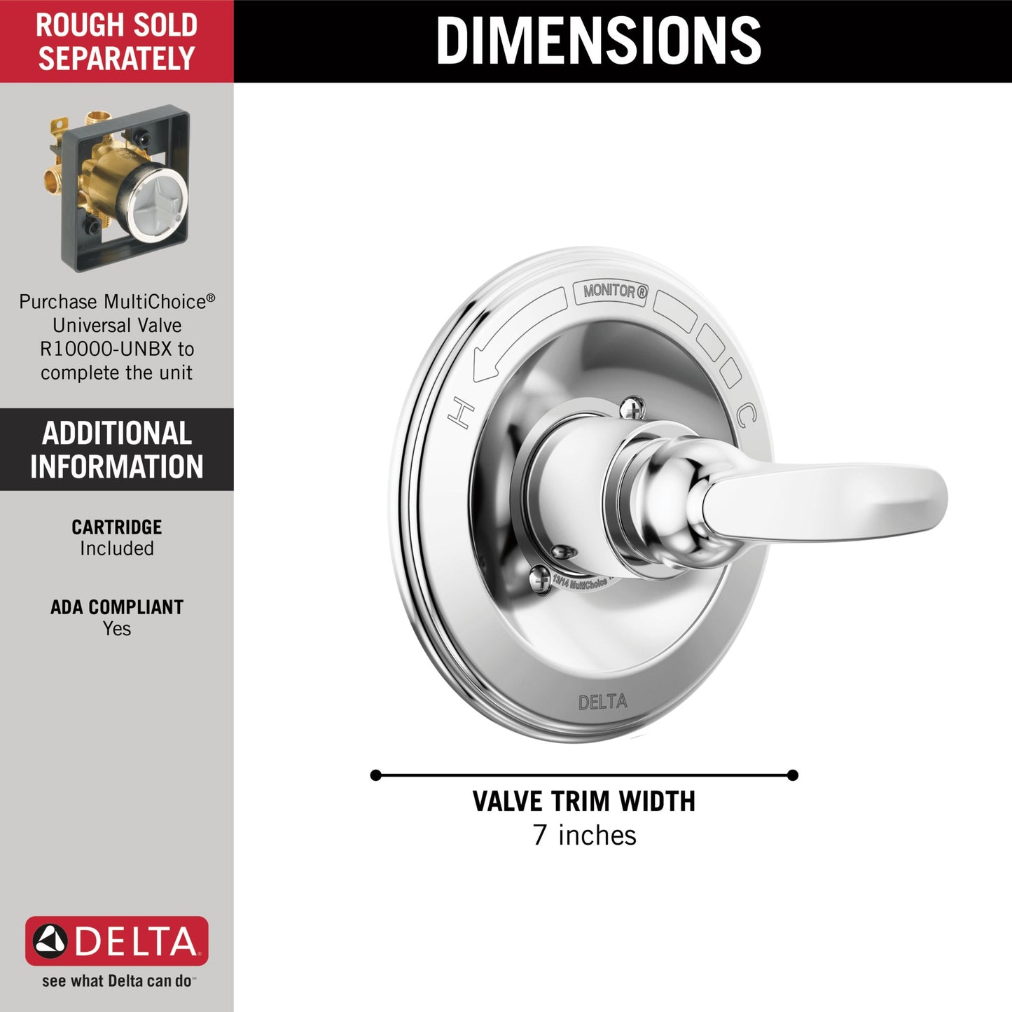 Delta Foundations BT13010 Monitor 13 Series Valve Only Trim
