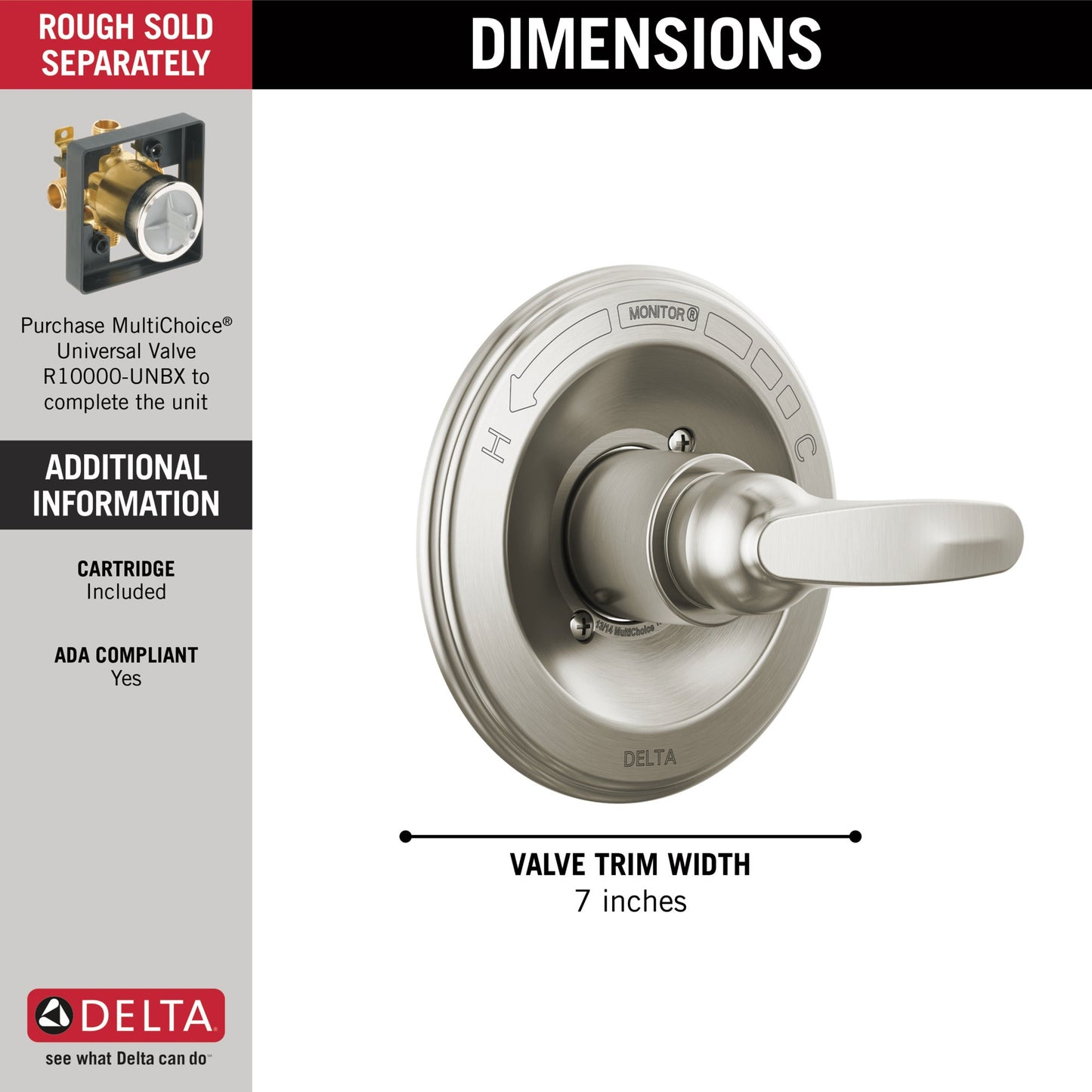 Delta Foundations BT13010 Monitor 13 Series Valve Only Trim