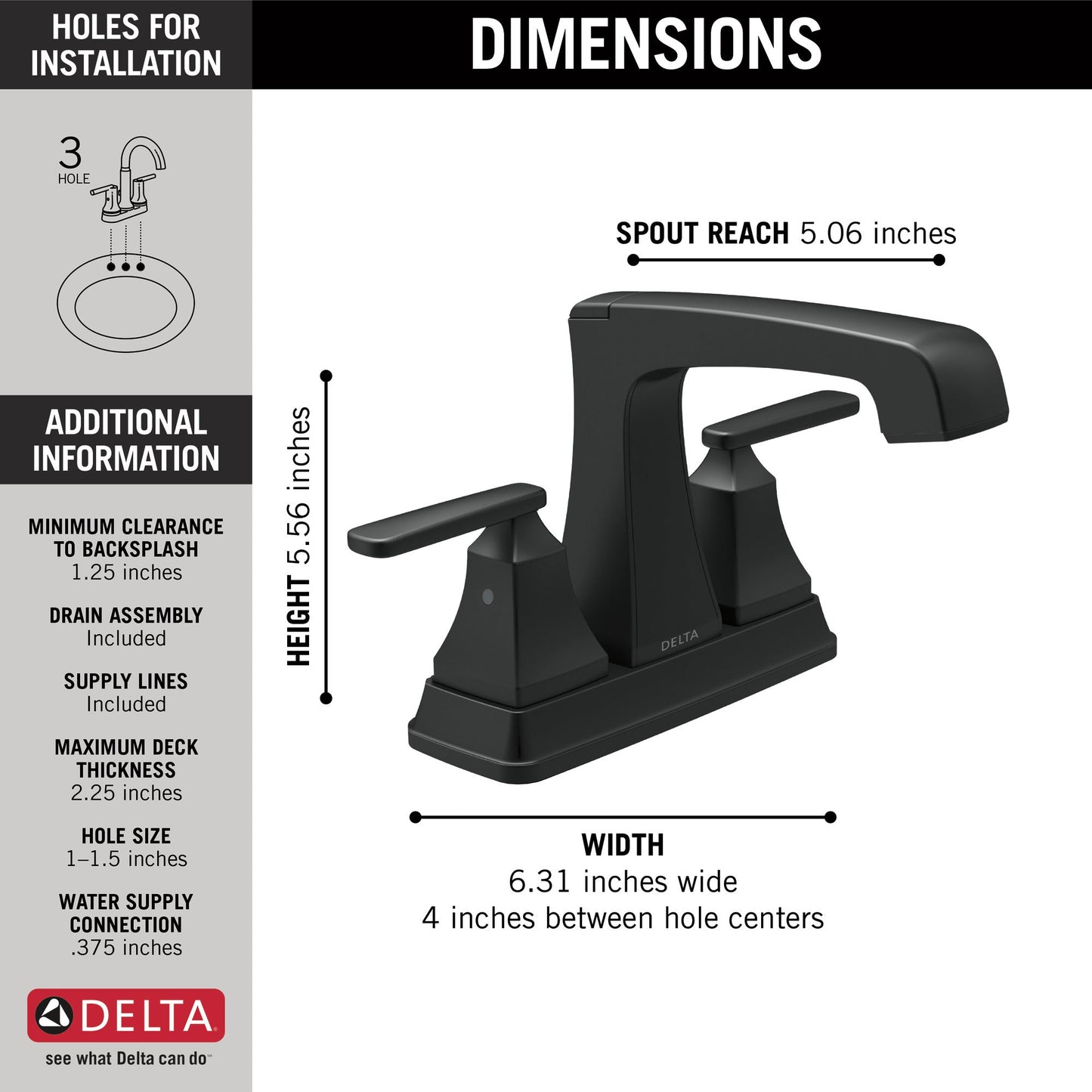Delta Ashlyn 2564 Two Handle Tract-Pack Centerset Lavatory Faucet