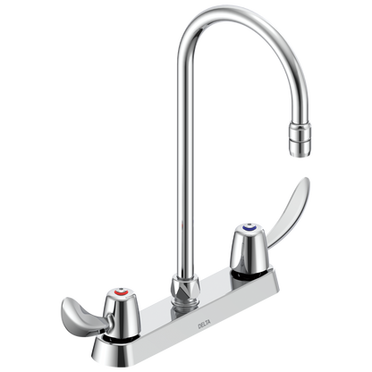 Commercial 26C3 26C3942 Two Handle 8 In Cast Deck-Mount Faucet