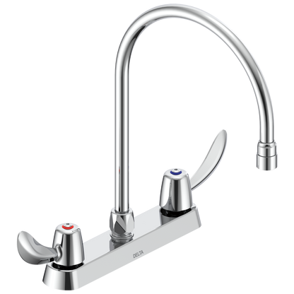 Commercial 26C3 26C3942 Two Handle 8 In Cast Deck-Mount Faucet