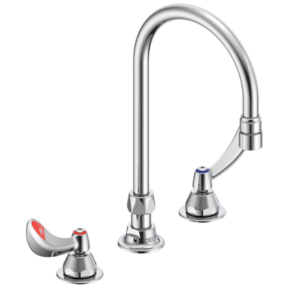 Commercial 27C1 / 27C2 27C2944 Two Handle 8 In Below Deck-Mount Faucet with Limited Swing Spout