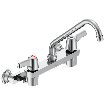 Commercial 28C3 / 28C4 / 28C6 28C4243 Two Handle 8 In Wallmount Service Sink Faucet