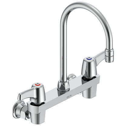 Commercial 28C3 / 28C4 / 28C6 28C4943 Two Handle 8 In Wallmount Service Sink Faucet