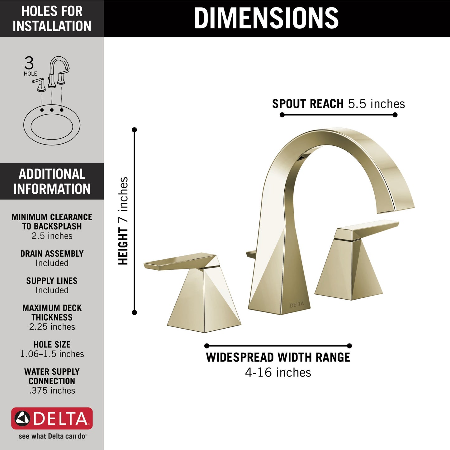 Delta Trillian™: Two Handle Widespread Bathroom Faucet