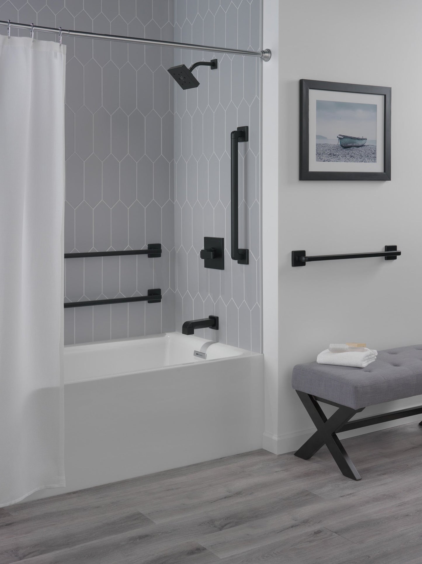 Delta BathSafety 41924 24" Angular Modern Decorative ADA Grab Bar