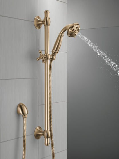 Delta Universal Showering Components 51308 H2OKINETIC 3-Setting Slide Bar Hand Shower