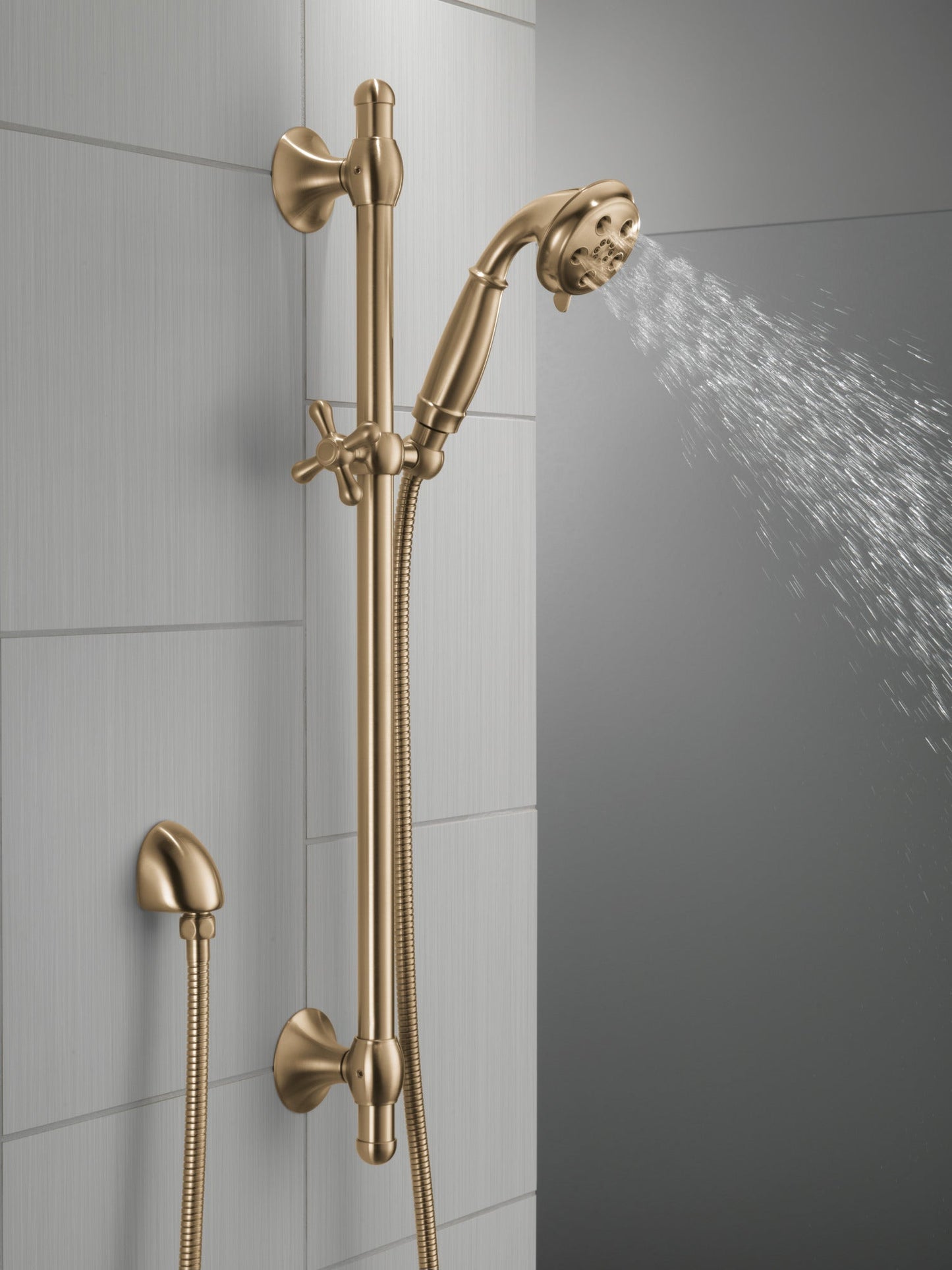 Delta Universal Showering Components 51308 H2OKINETIC 3-Setting Slide Bar Hand Shower
