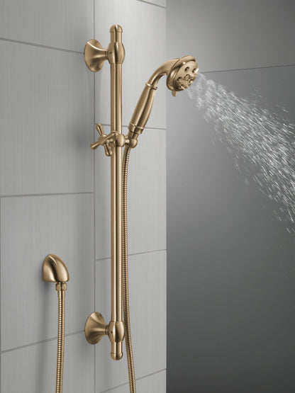 Delta Universal Showering Components 51308 H2OKINETIC 3-Setting Slide Bar Hand Shower