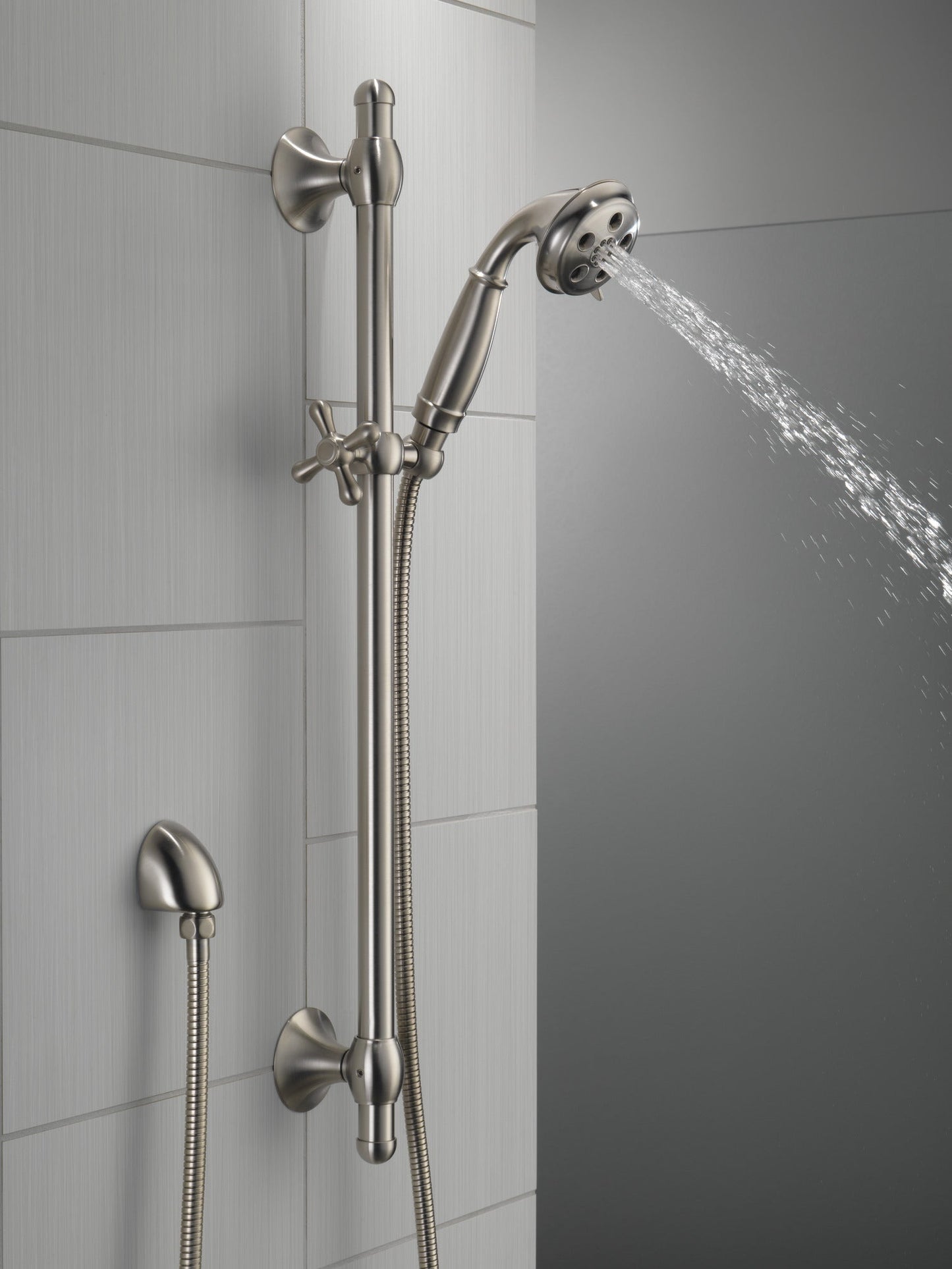 Delta Universal Showering Components 51308 H2OKINETIC 3-Setting Slide Bar Hand Shower