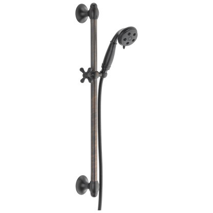 Delta Universal Showering Components 51308 H2OKINETIC 3-Setting Slide Bar Hand Shower