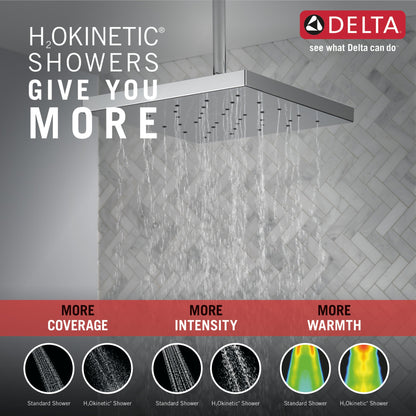 Delta Universal Showering Components 52161 H2Okinetic Single Setting Shower Head with Ultrasoak