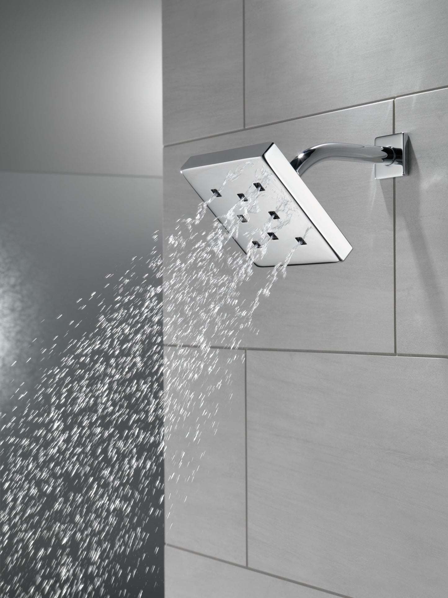 Delta Universal Showering Components 52171 H2OKINETIC Single-Setting Metal Raincan Shower Head