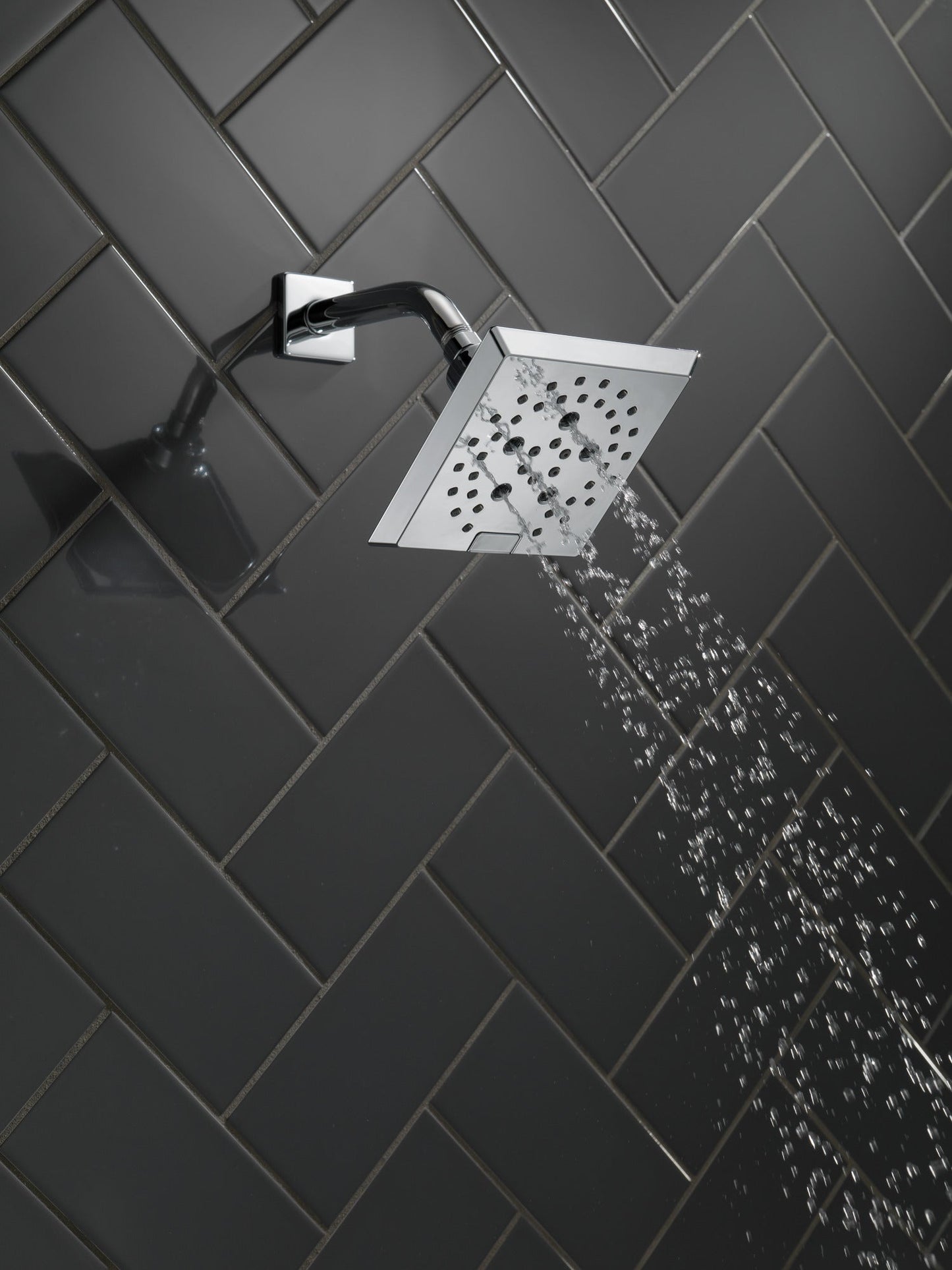 Delta Universal Showering Components 52664 H2OKINETIC 5-Setting Angular Modern Raincan Shower Head