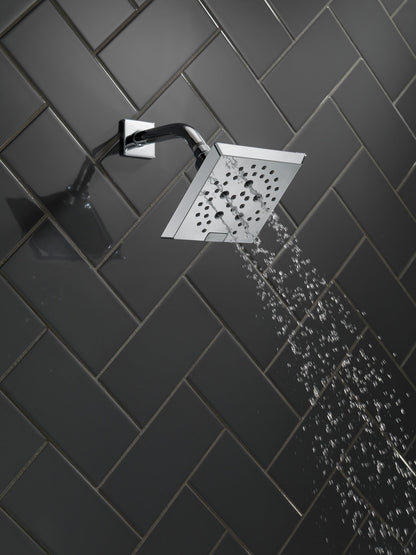 Delta Universal Showering Components 52664 H2OKINETIC 5-Setting Angular Modern Raincan Shower Head