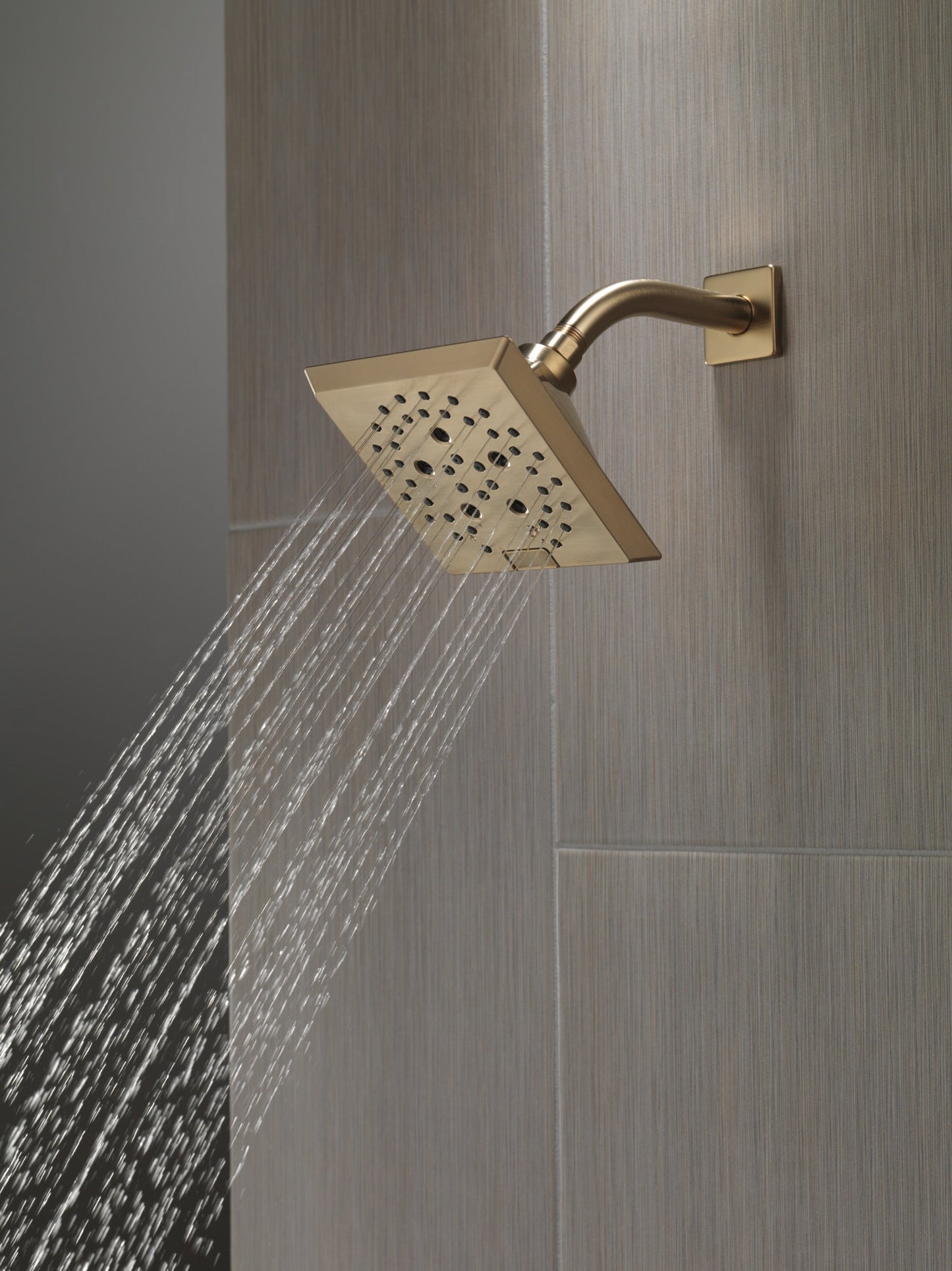 Delta Universal Showering Components 52664 H2OKINETIC 5-Setting Angular Modern Raincan Shower Head