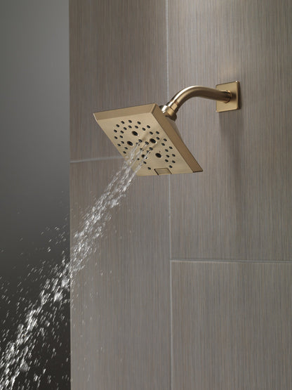 Delta Universal Showering Components 52664 H2OKINETIC 5-Setting Angular Modern Raincan Shower Head