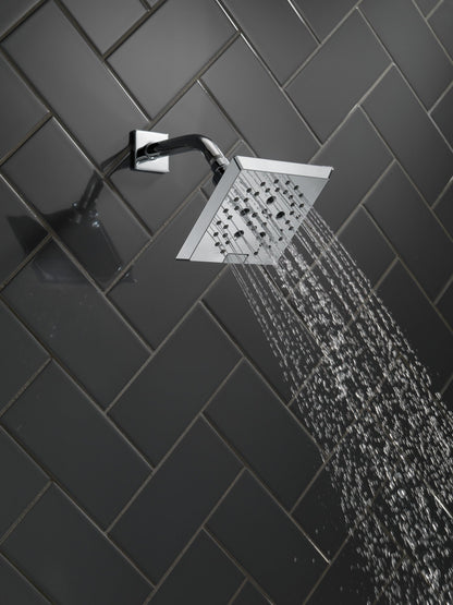 Delta Universal Showering Components 52664 H2OKINETIC 5-Setting Angular Modern Raincan Shower Head