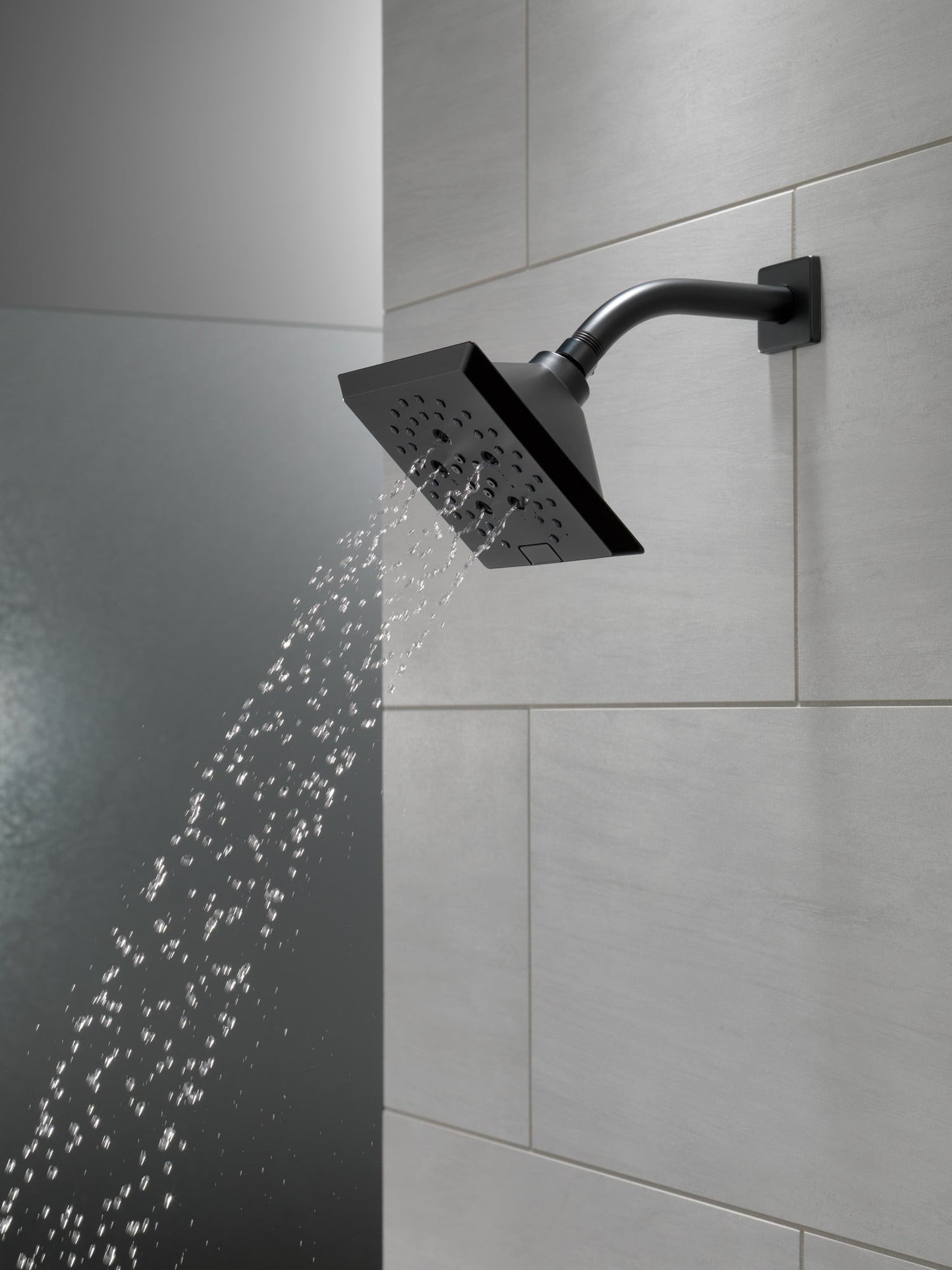 Delta Universal Showering Components 52664 H2OKINETIC 5-Setting Angular Modern Raincan Shower Head