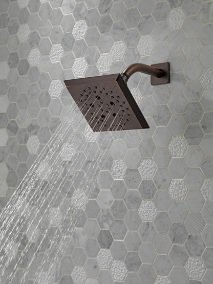 Delta Universal Showering Components 52664 H2OKINETIC 5-Setting Angular Modern Raincan Shower Head