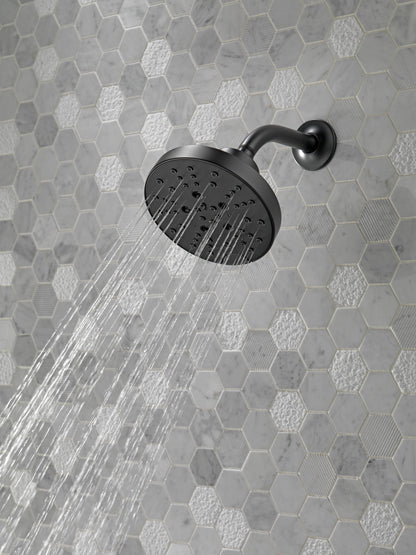 Delta Universal Showering Components 52668 H2OKINETIC 5-Setting Contemporary Raincan Shower Head, matte black - view 3