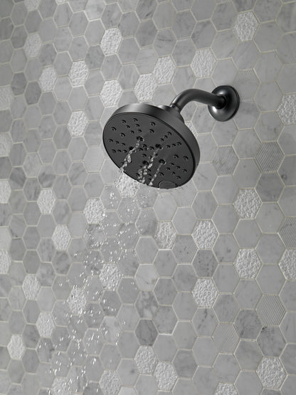 Delta Universal Showering Components 52668 H2OKINETIC 5-Setting Contemporary Raincan Shower Head, matte black - view 4