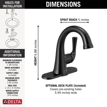 Delta Kayra 533LF Single Handle Bathroom Faucet