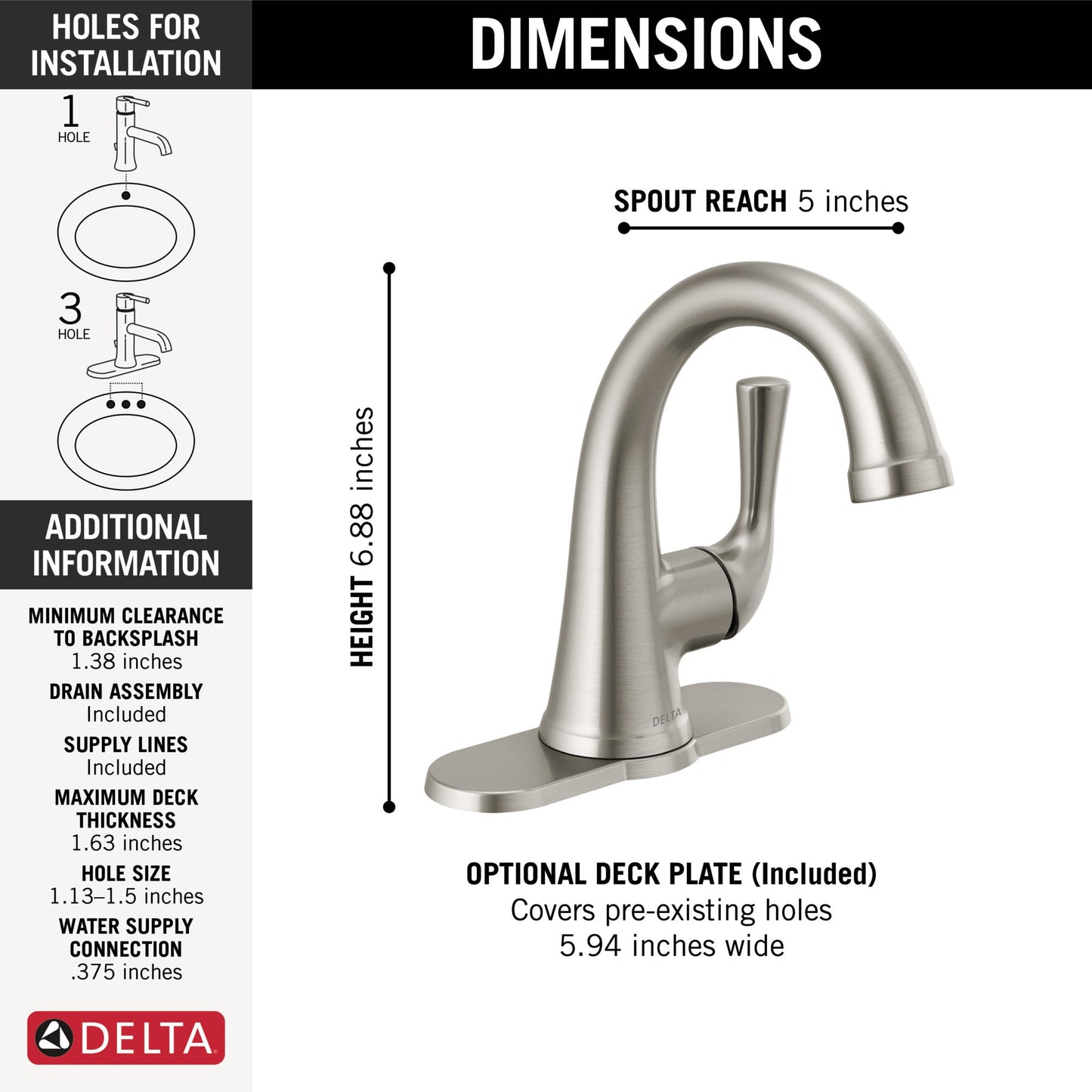Delta Kayra 533LF Single Handle Bathroom Faucet