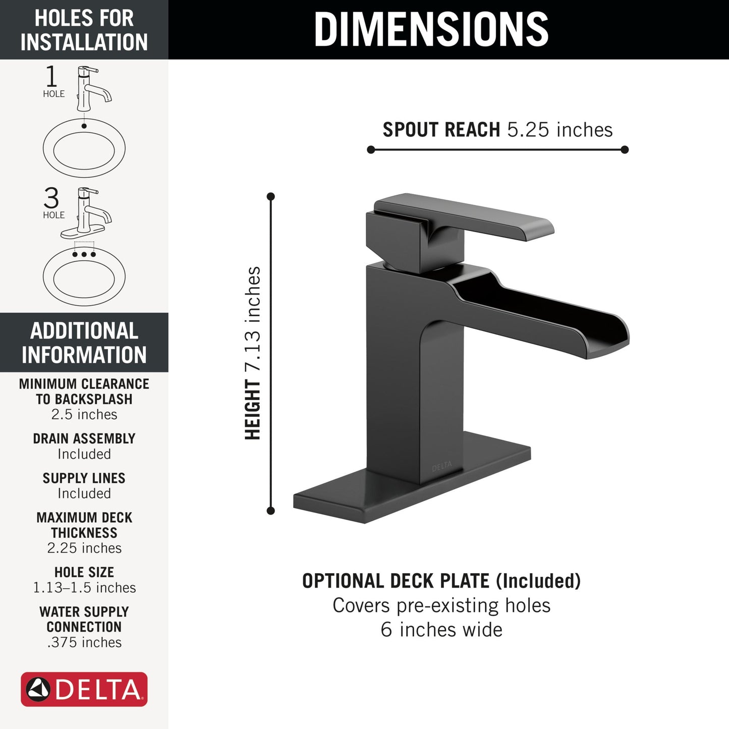 Delta Ara 568LF Single Handle Channel Bathroom Faucet