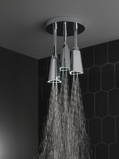 Delta Universal Showering Components 57140 H2OKINETIC Pendant Raincan Shower Head with LED Light