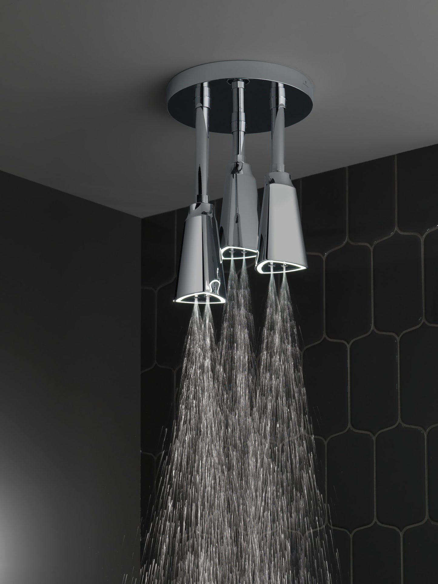 Delta Universal Showering Components 57140 H2OKINETIC Pendant Raincan Shower Head with LED Light