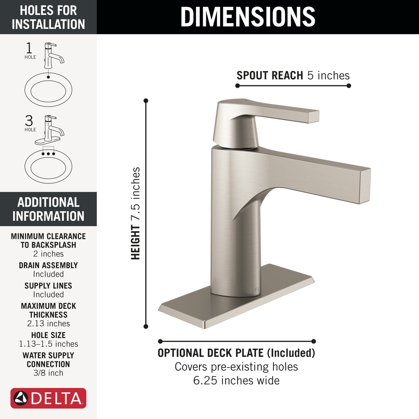 Delta Zura 574 Single Handle Bathroom Faucet
