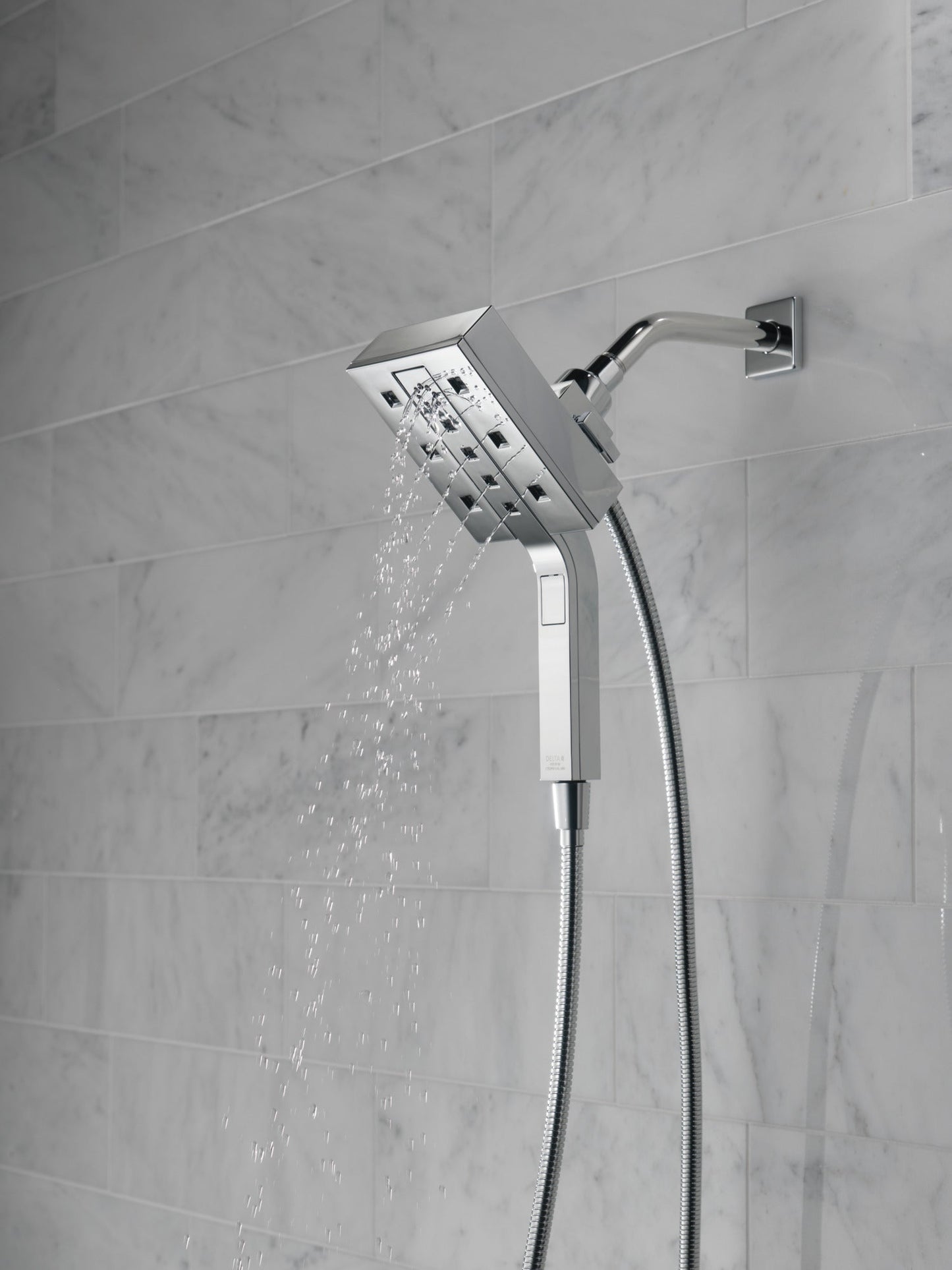 Delta Universal Showering Components 58473 H2OKINETIC In2ition 4-Setting Two-in-One Shower