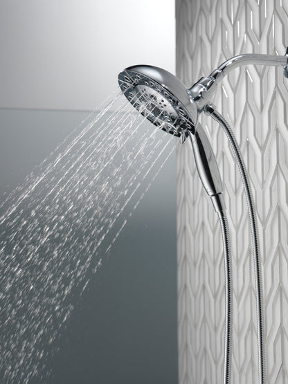 Delta Universal Showering Components 58480 H2OKINETIC In2ition 5-Setting Two-in-One Shower