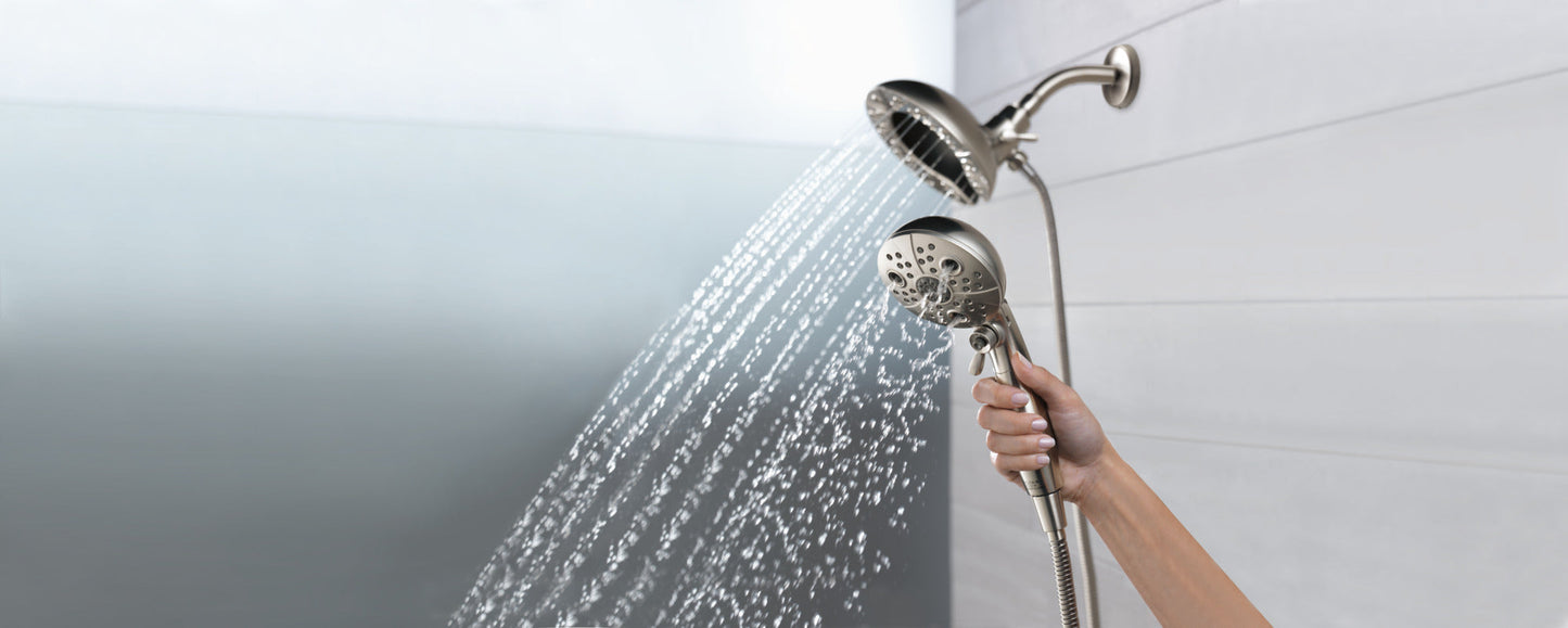 Delta Universal Showering Components 58480 H2OKINETIC In2ition 5-Setting Two-in-One Shower