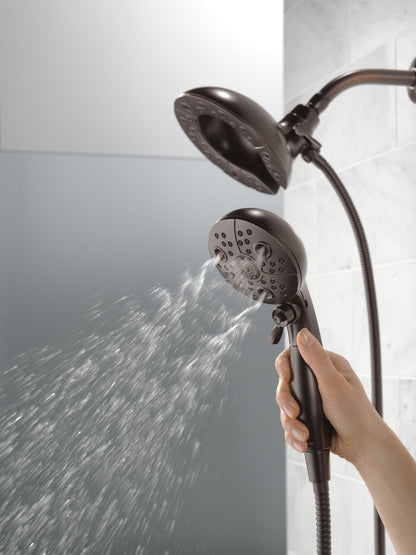 Delta Universal Showering Components 58480 H2OKINETIC In2ition 5-Setting Two-in-One Shower