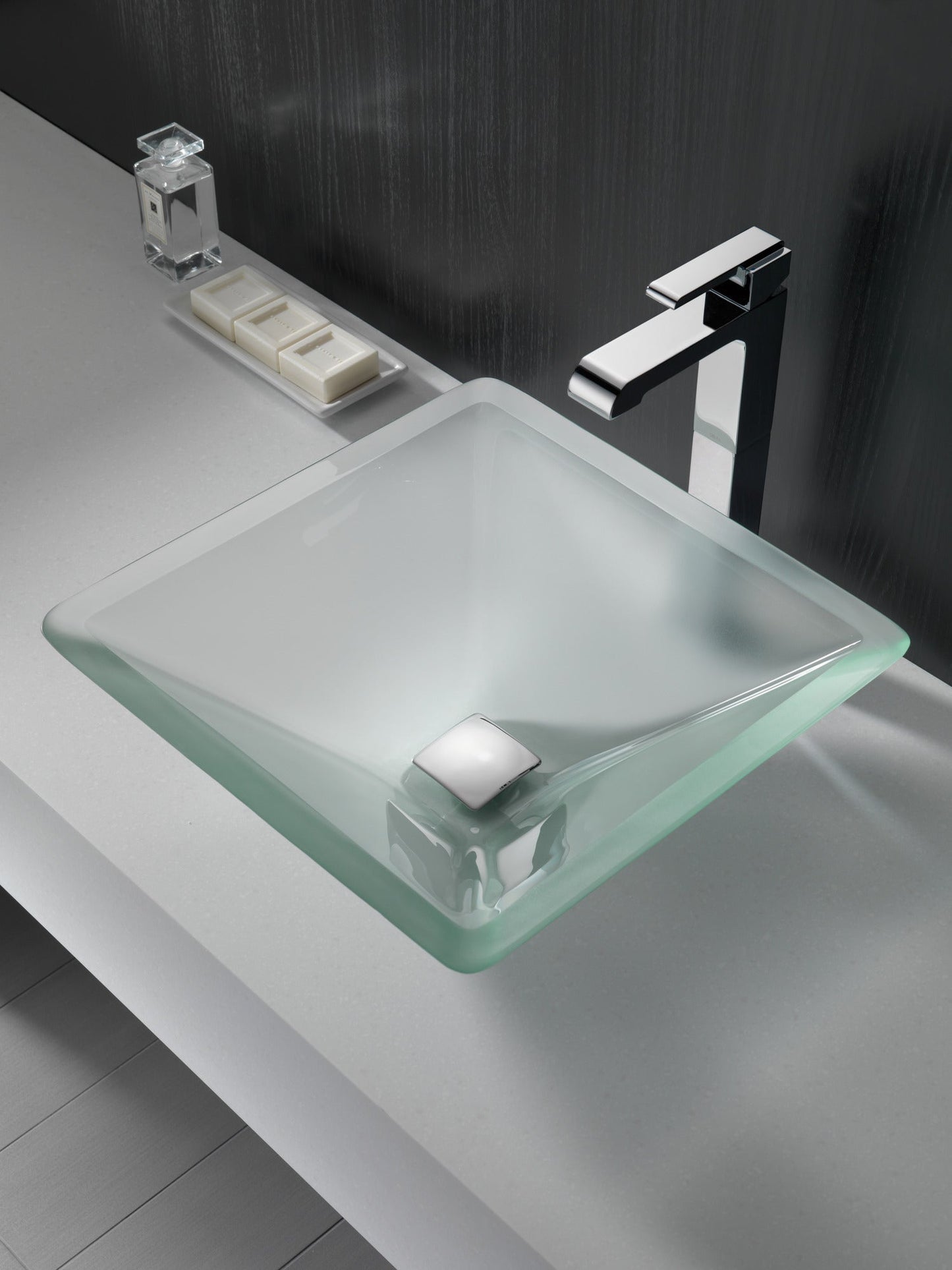 Delta 72174 Square Push Pop-Up Less Overflow, chrome - view 3