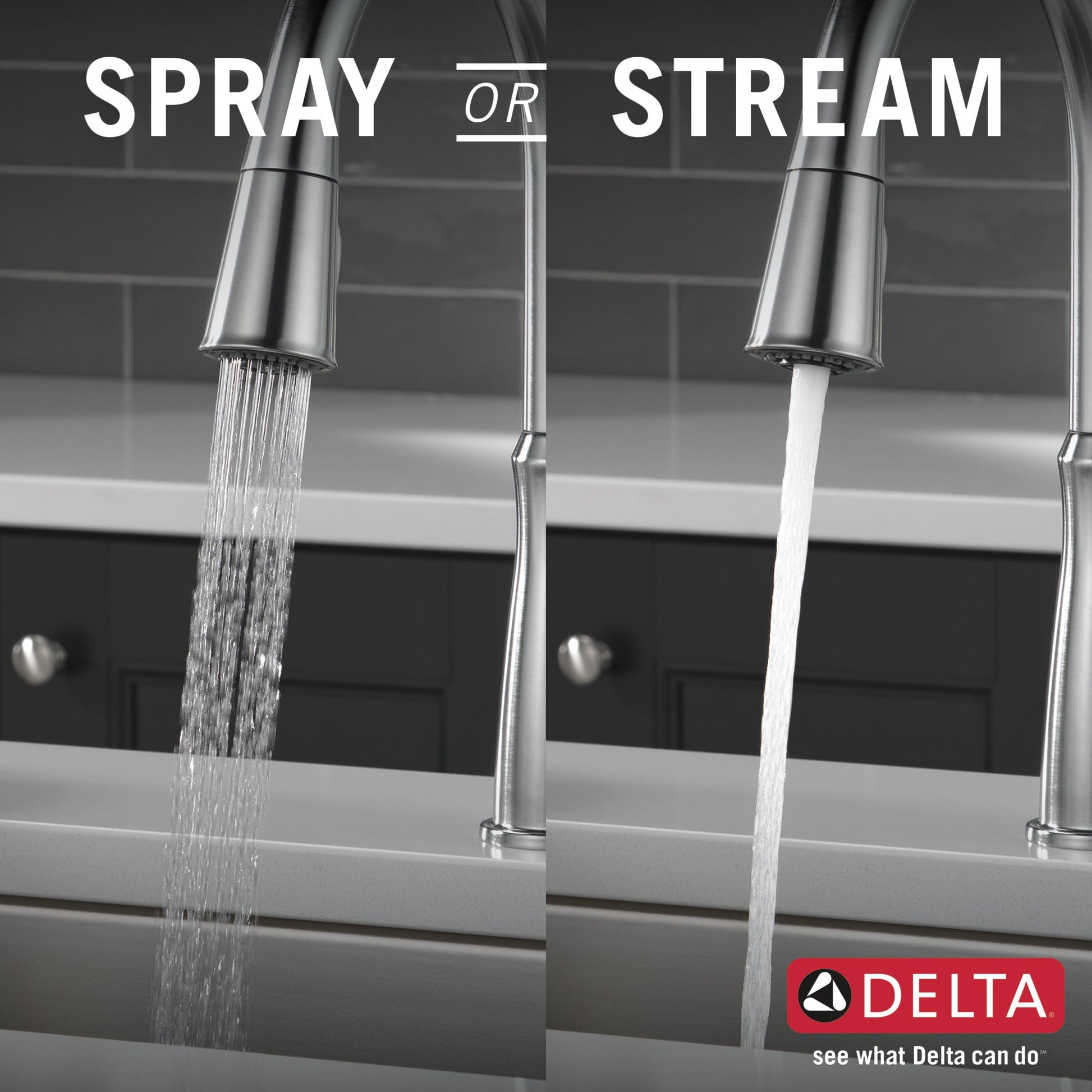 Delta Westville: Single Handle Pull-Down Kitchen Faucet, arctic stainless - view 3
