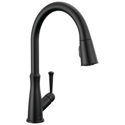 Delta Westville: Single Handle Pull-Down Kitchen Faucet, matte black